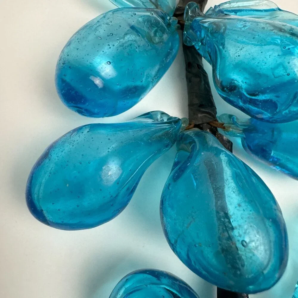 RARE Vintage ART Blue Glass 